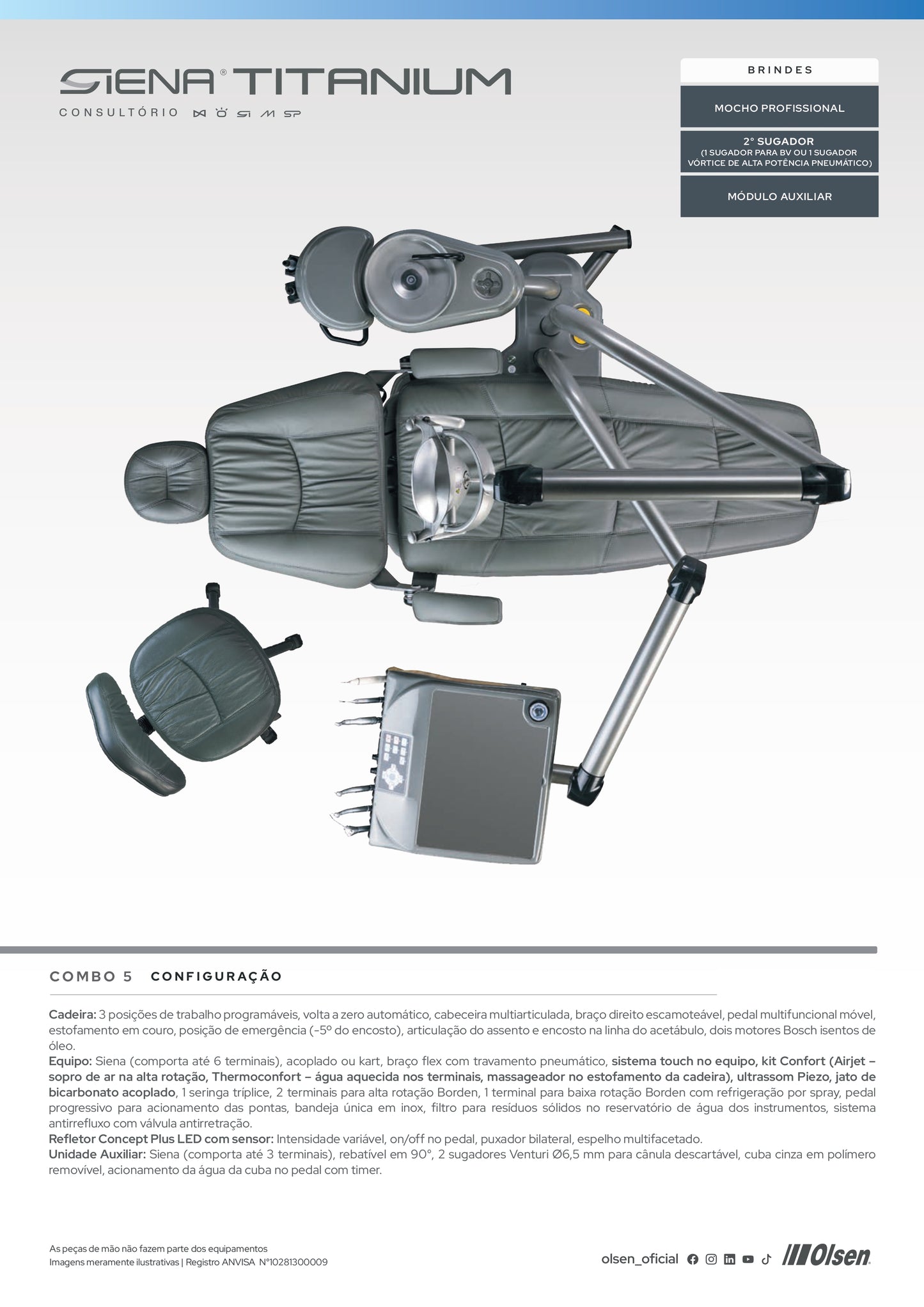 Consultório Siena Titanium - Combo 5 - Olsen