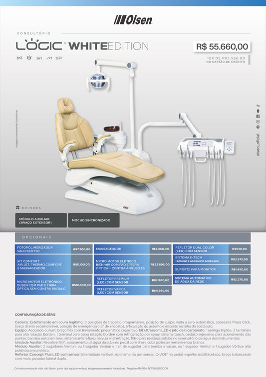 Consultório Odontológico Logic White Edition - Olsen