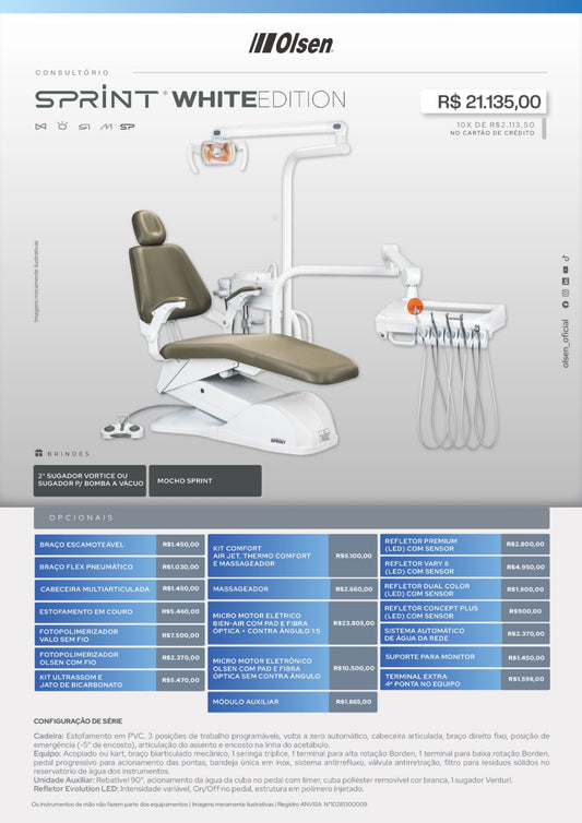 Consultório Odontológico Sprint White Edition - Olsen